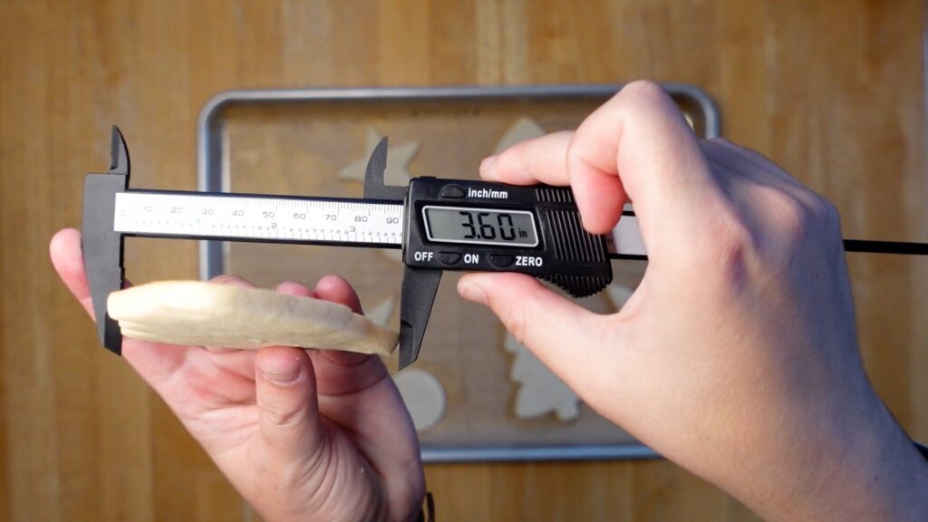 measuring a tree cookie